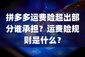 拼多多运费险超出部分谁承担？运费险规则是什么？