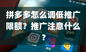 拼多多怎么调低推广限额？推广注意什么？