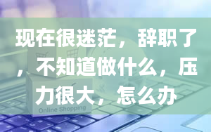 现在很迷茫，辞职了，不知道做什么，压力很大，怎么办