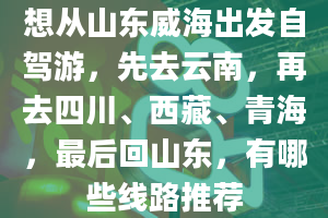 想从山东威海出发自驾游，先去云南，再去四川、西藏、青海，最后回山东，有哪些线路推荐