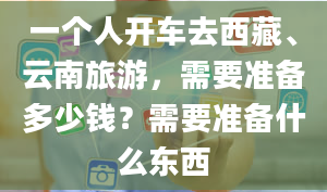 一个人开车去西藏、云南旅游，需要准备多少钱？需要准备什么东西