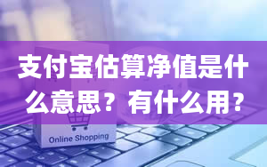 支付宝估算净值是什么意思？有什么用？