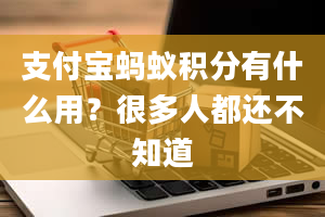 支付宝蚂蚁积分有什么用？很多人都还不知道