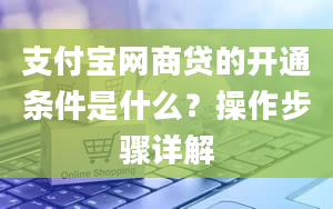 支付宝网商贷的开通条件是什么？操作步骤详解