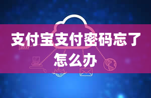 支付宝支付密码忘了怎么办