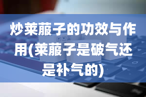 炒莱菔子的功效与作用(莱菔子是破气还是补气的)