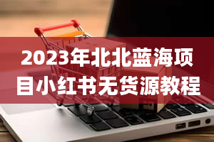 2023年北北蓝海项目小红书无货源教程