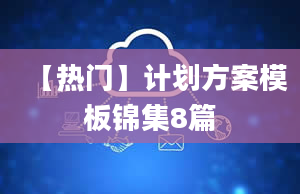 【热门】计划方案模板锦集8篇