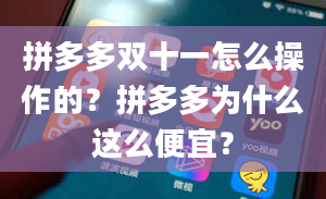 拼多多双十一怎么操作的？拼多多为什么这么便宜？