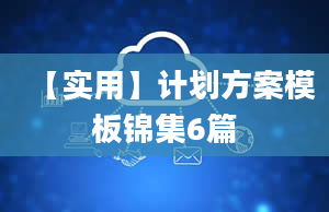 【实用】计划方案模板锦集6篇