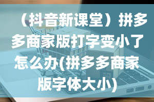 （抖音新课堂）拼多多商家版打字变小了怎么办(拼多多商家版字体大小)