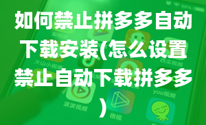 如何禁止拼多多自动下载安装(怎么设置禁止自动下载拼多多)