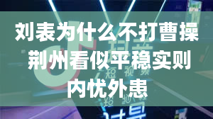 刘表为什么不打曹操 荆州看似平稳实则内忧外患