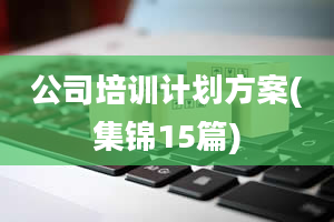 公司培训计划方案(集锦15篇)