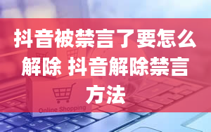 抖音被禁言了要怎么解除 抖音解除禁言方法