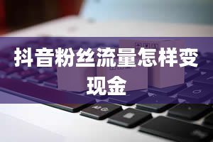 抖音粉丝流量怎样变现金