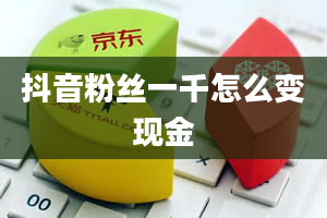 抖音粉丝一千怎么变现金