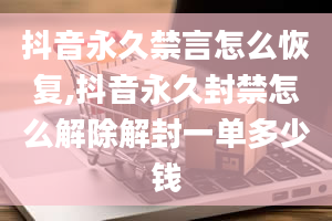 抖音永久禁言怎么恢复,抖音永久封禁怎么解除解封一单多少钱