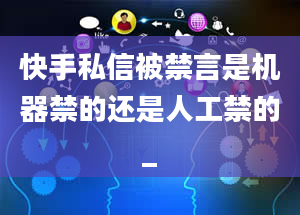 快手私信被禁言是机器禁的还是人工禁的_