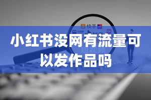 小红书没网有流量可以发作品吗