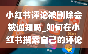 小红书评论被删除会被通知吗_如何在小红书搜索自己的评论