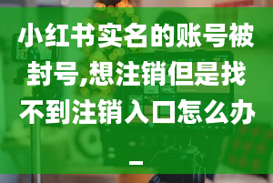 小红书实名的账号被封号,想注销但是找不到注销入口怎么办_