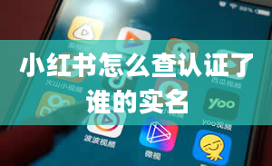 小红书怎么查认证了谁的实名