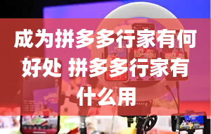 成为拼多多行家有何好处 拼多多行家有什么用