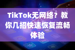 TikTok无网络？教你几招快速恢复流畅体验