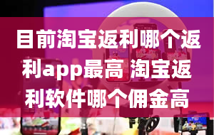 目前淘宝返利哪个返利app最高 淘宝返利软件哪个佣金高