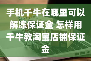 手机千牛在哪里可以解冻保证金 怎样用千牛教淘宝店铺保证金