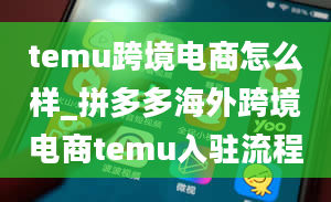 temu跨境电商怎么样_拼多多海外跨境电商temu入驻流程