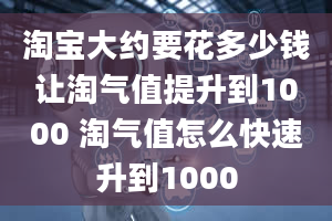 淘宝大约要花多少钱让淘气值提升到1000 淘气值怎么快速升到1000