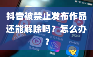 抖音被禁止发布作品还能解除吗？怎么办？