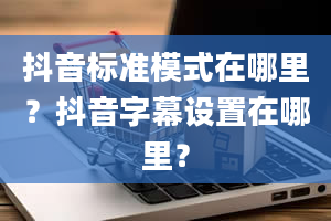 抖音标准模式在哪里？抖音字幕设置在哪里？