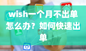 wish一个月不出单怎么办？如何快速出单