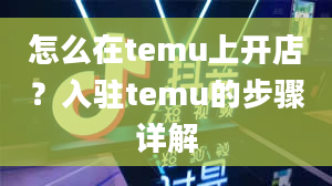 怎么在temu上开店？入驻temu的步骤详解