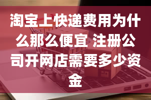 淘宝上快递费用为什么那么便宜 注册公司开网店需要多少资金