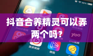 抖音合养精灵可以弄两个吗？