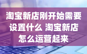 淘宝新店刚开始需要设置什么 淘宝新店怎么运营起来