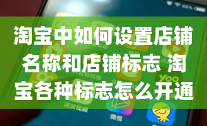 淘宝中如何设置店铺名称和店铺标志 淘宝各种标志怎么开通