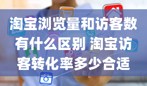 淘宝浏览量和访客数有什么区别 淘宝访客转化率多少合适