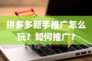 拼多多新手推广怎么玩？如何推广？