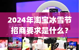 2024年淘宝冰雪节招商要求是什么？