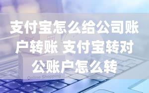 支付宝怎么给公司账户转账 支付宝转对公账户怎么转