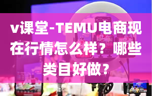 v课堂-TEMU电商现在行情怎么样？哪些类目好做？