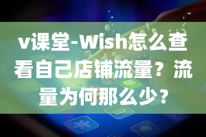 v课堂-Wish怎么查看自己店铺流量？流量为何那么少？