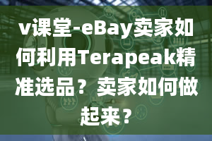 v课堂-eBay卖家如何利用Terapeak精准选品？卖家如何做起来？