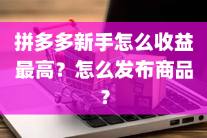 拼多多新手怎么收益最高？怎么发布商品？