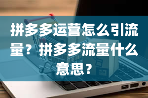 拼多多运营怎么引流量？拼多多流量什么意思？